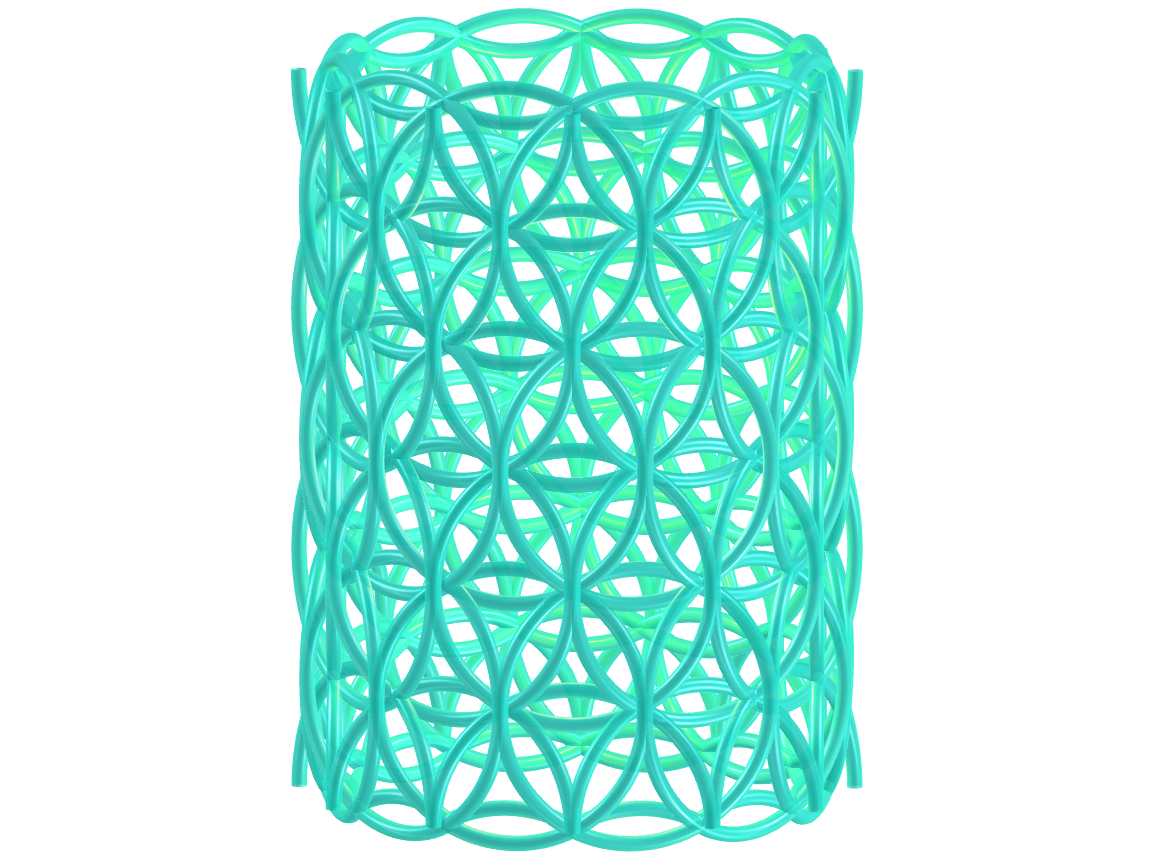 Cylindrical flower of life