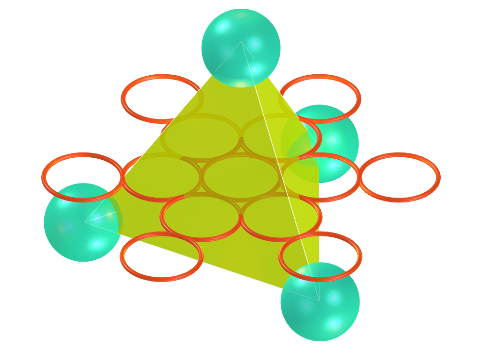 Fruto da vida - tetraedro