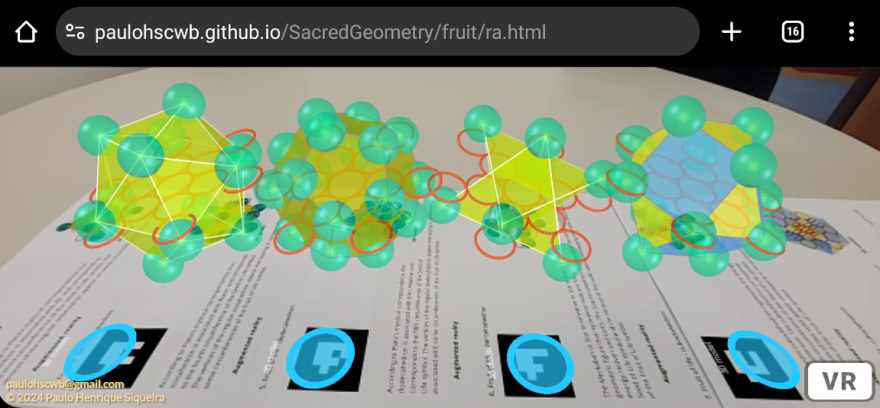 Augmented Reality to Sacred Geometry symbols