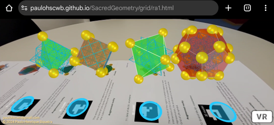 Augmented Reality to Sacred Geometry symbols