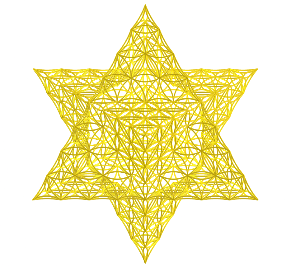 Flor da vida no símbolo Merkaba