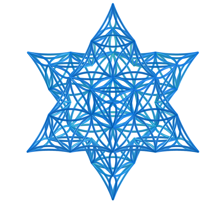 Flor da vida no símbolo Merkaba