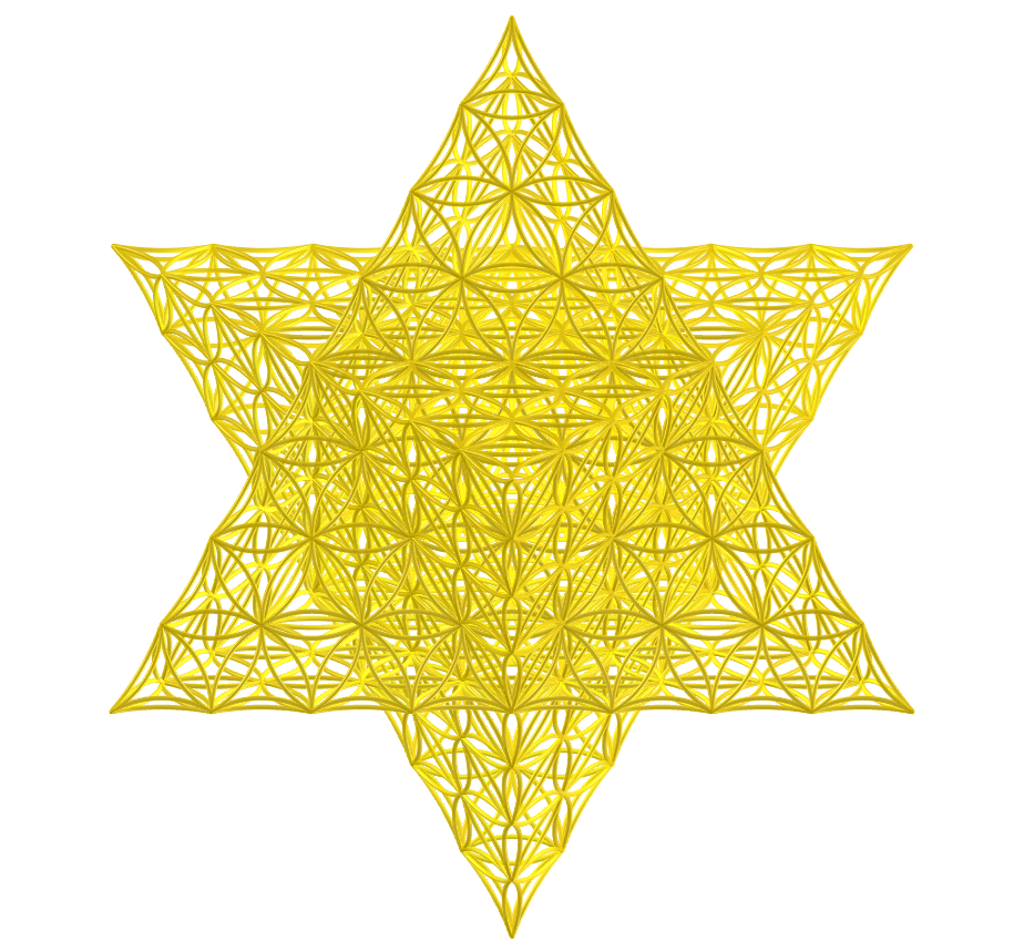 Flor da vida no símbolo Merkaba