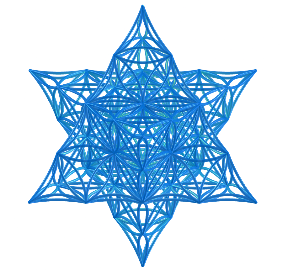 Flor da vida no símbolo Merkaba