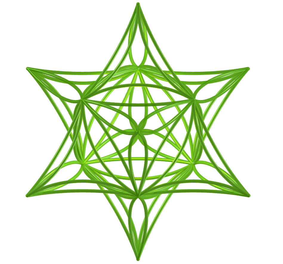 Flor da vida no símbolo Merkaba