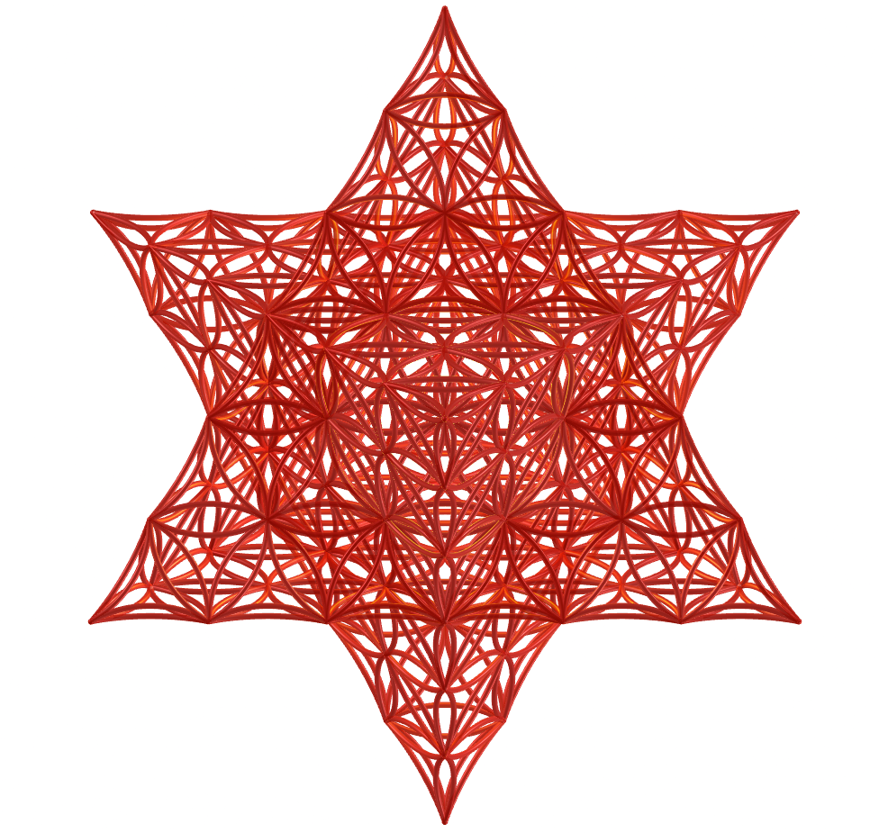 Flor da vida no símbolo Merkaba