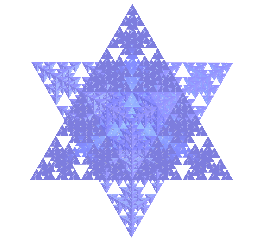 Estrela Merkaba fractal do dodecaedro hendecagonal