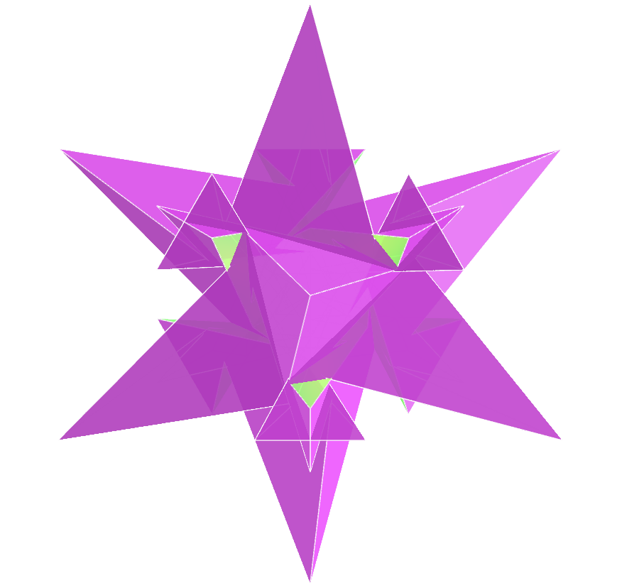 Estrela Merkaba do mapa de Klein