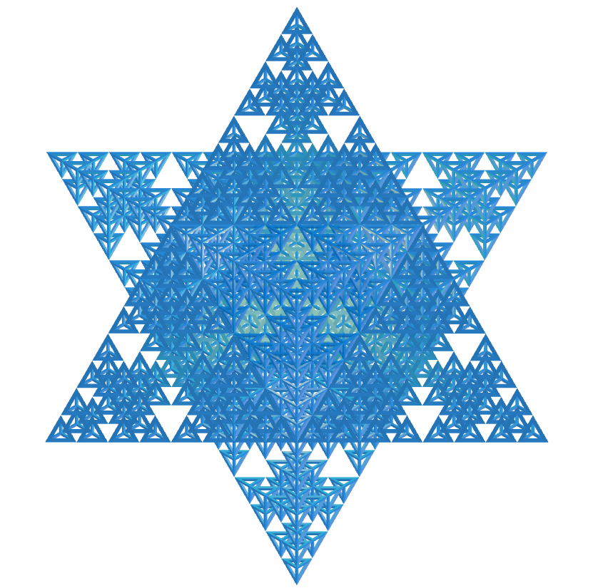 Merkaba star fractal of regular map