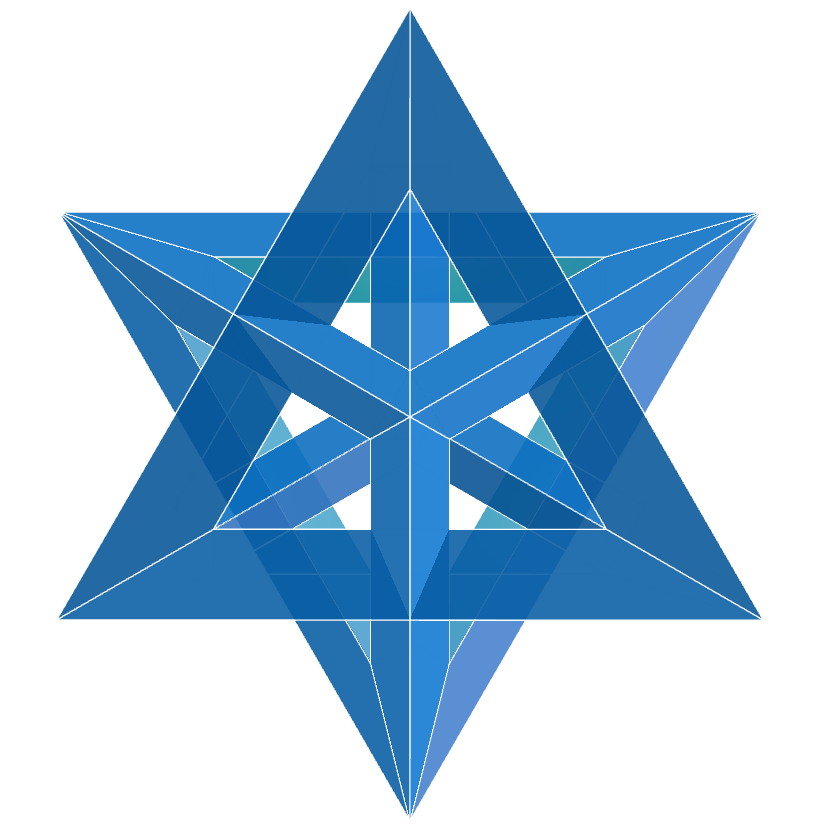 Merkaba star of regular map