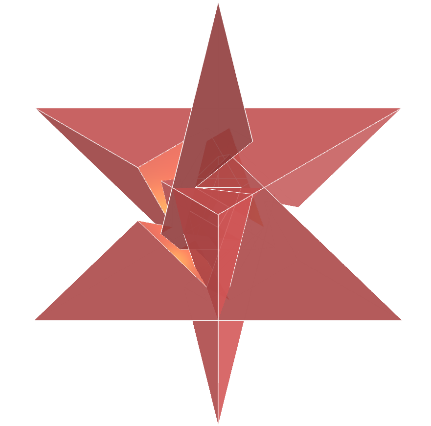 Merkaba star of heptagonal dodecahedron