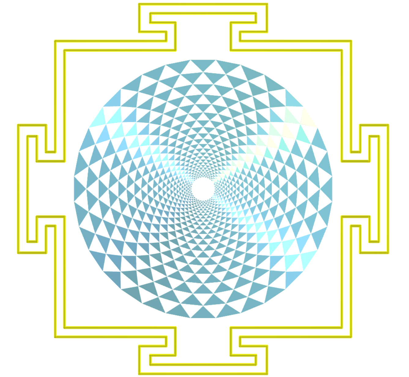 Sahasrara Yantra com tetraedros