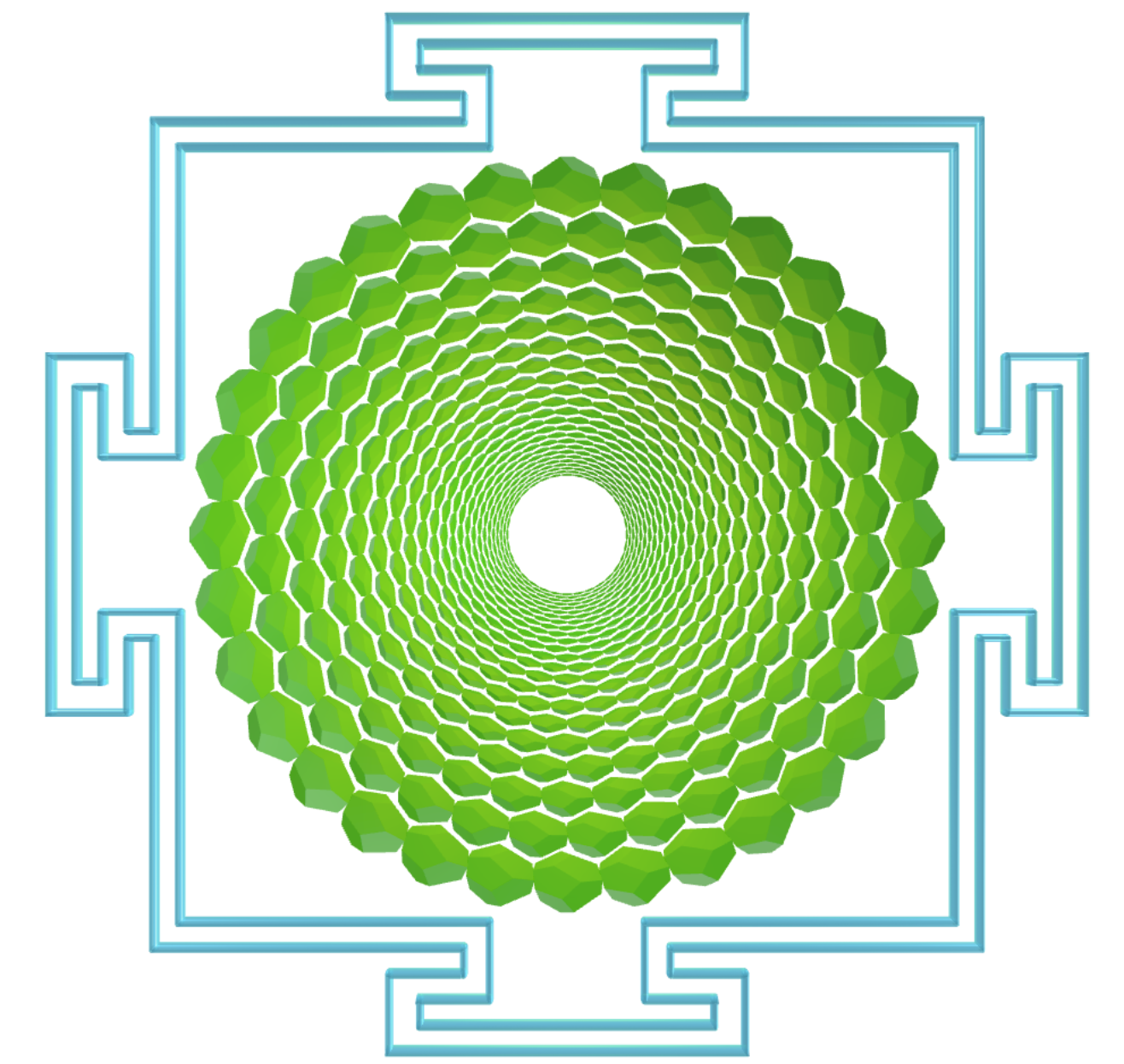 Sahasrara Yantra com tetartoides