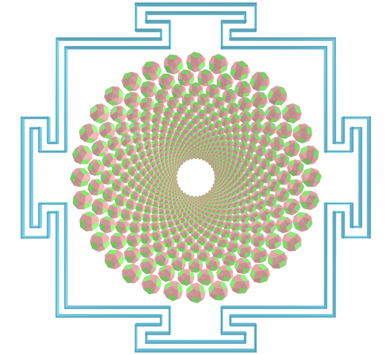 Sahasrara Yantra com cubos snub