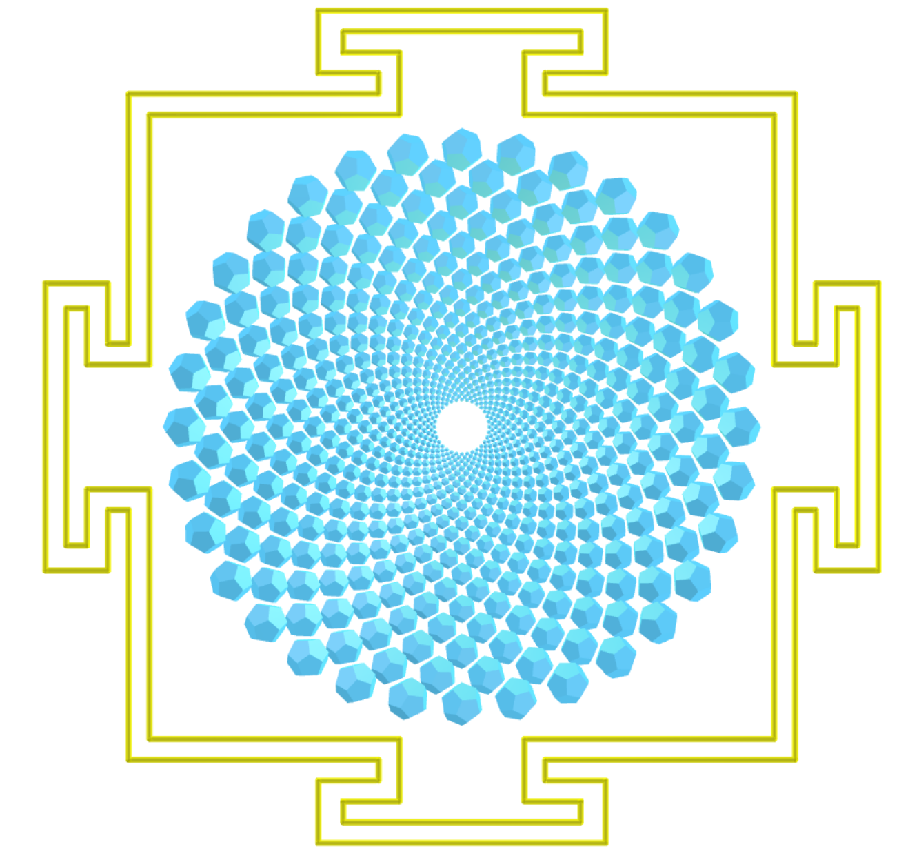 Sahasrara Yantra com dodecaedros