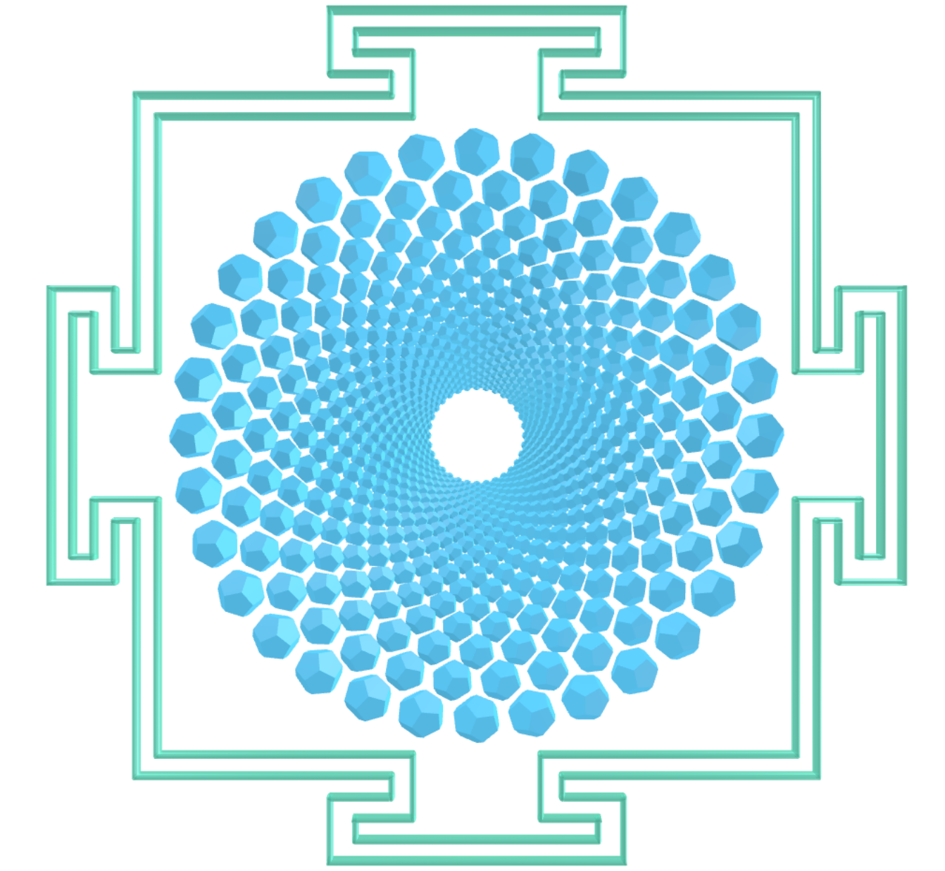 Sahasrara Yantra com dodecaedros