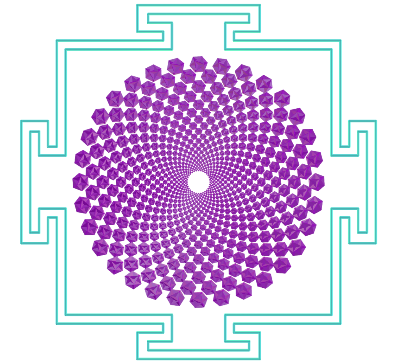 Sahasrara Yantra com grandes dodecaedros