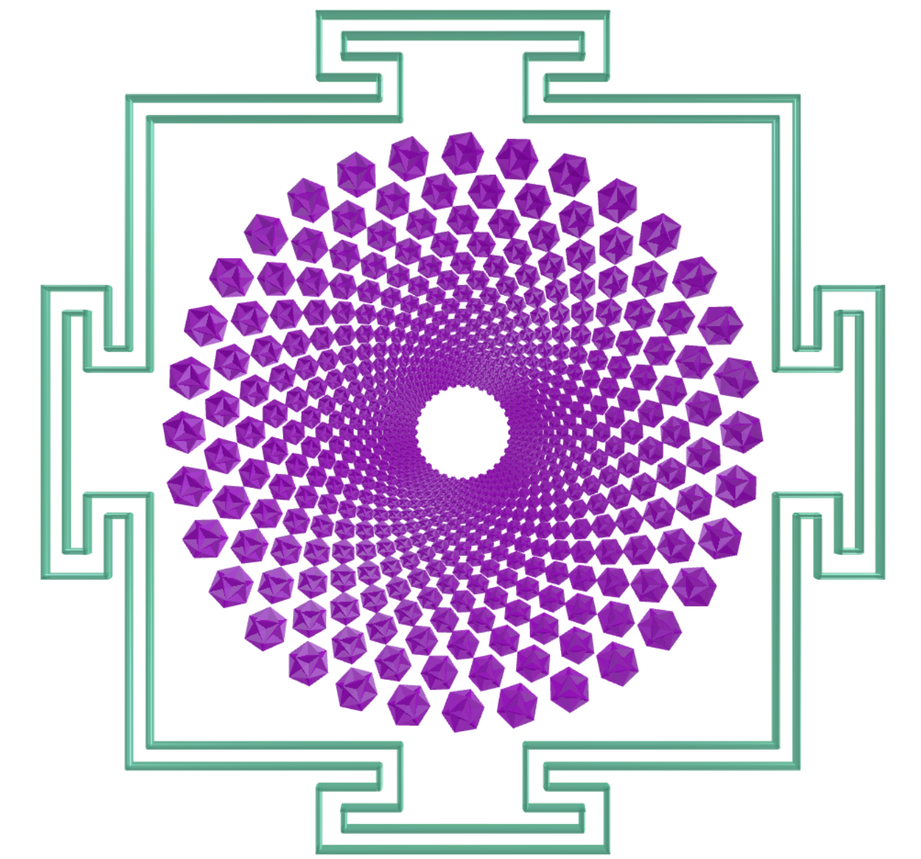 Sahasrara Yantra com grandes dodecaedros