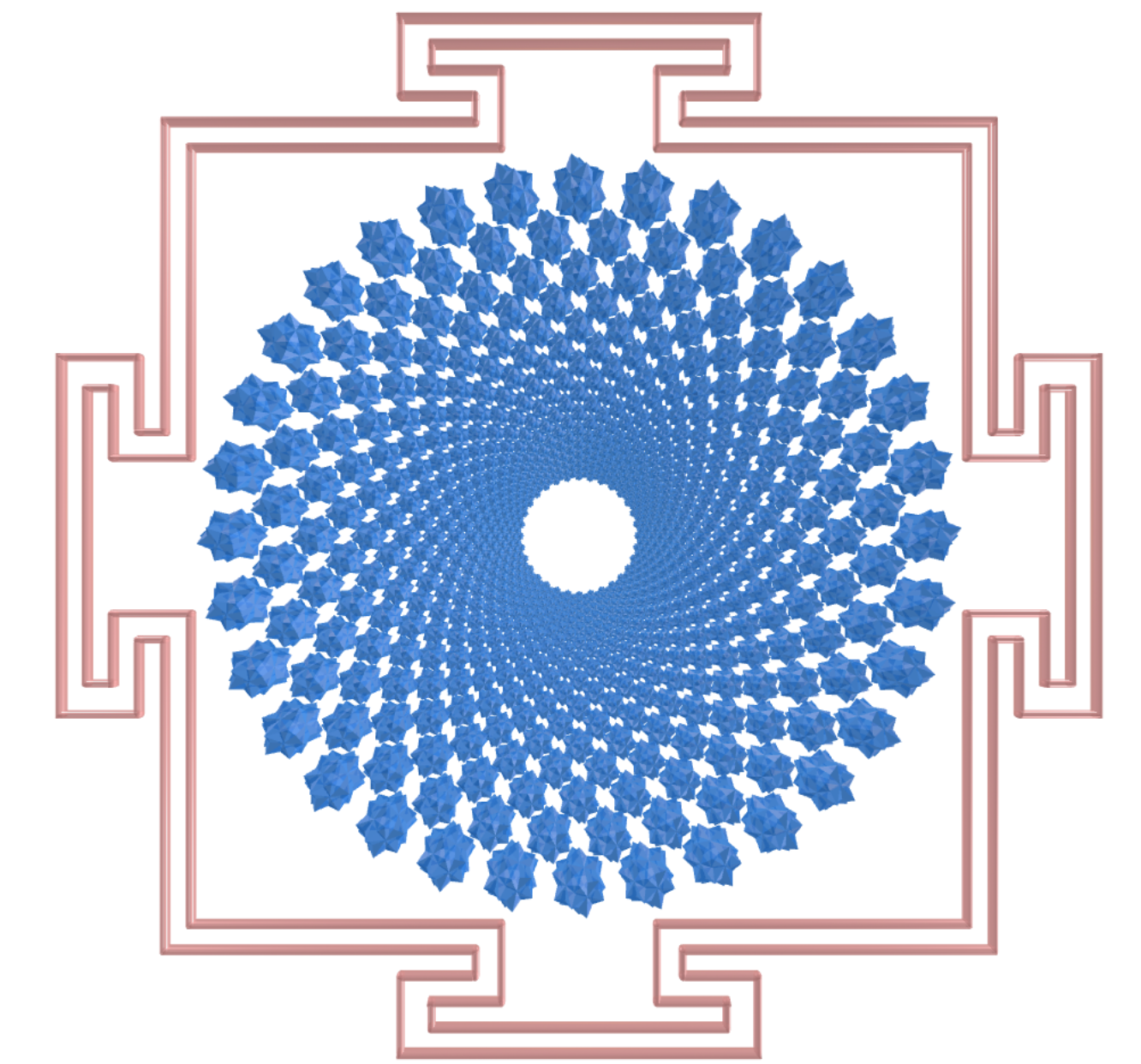 Sahasrara Yantra com rombicosacros