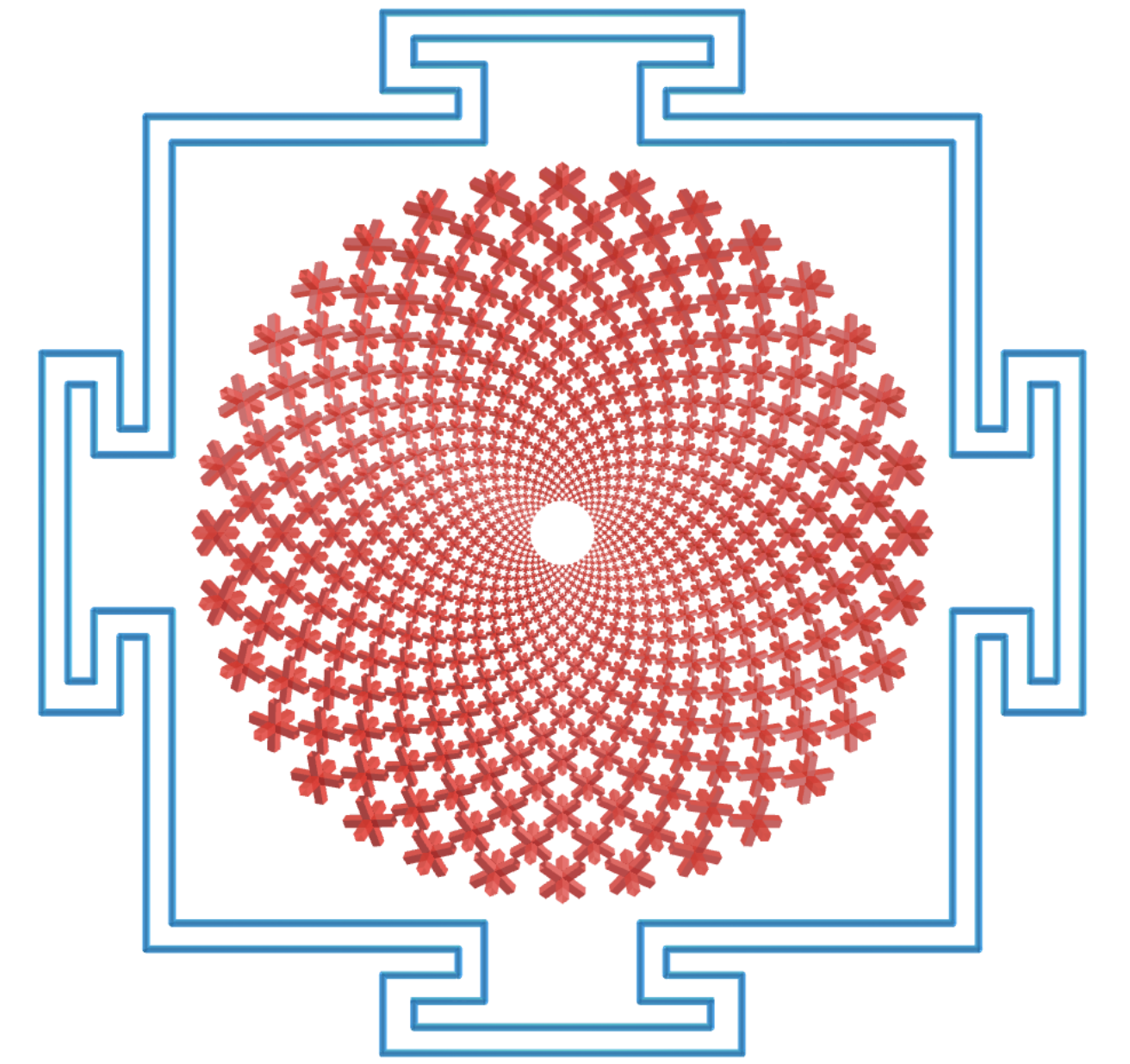 Sahasrara Yantra com tetrahemihexacrons
