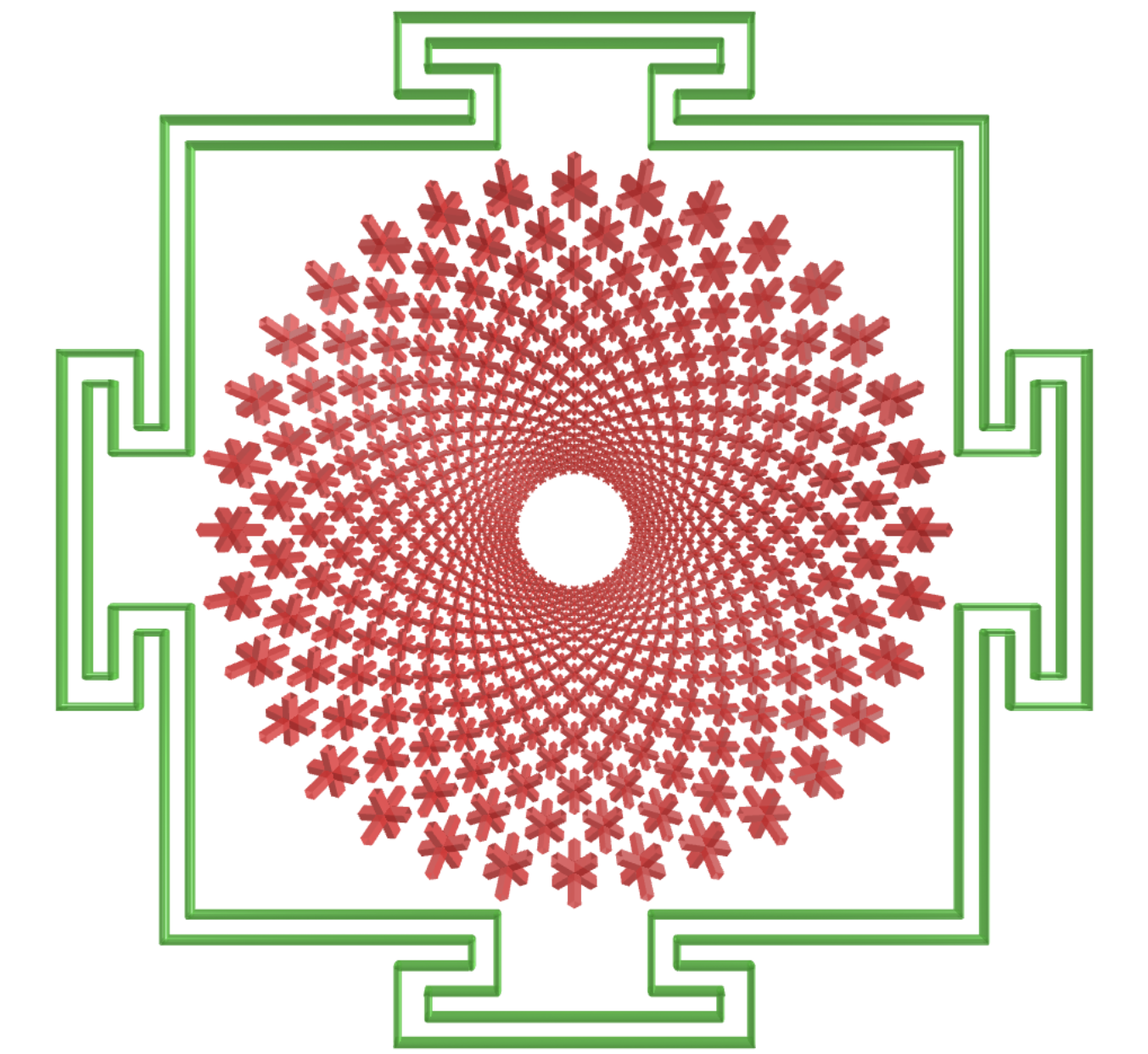 Sahasrara Yantra com tetrahemihexacrons
