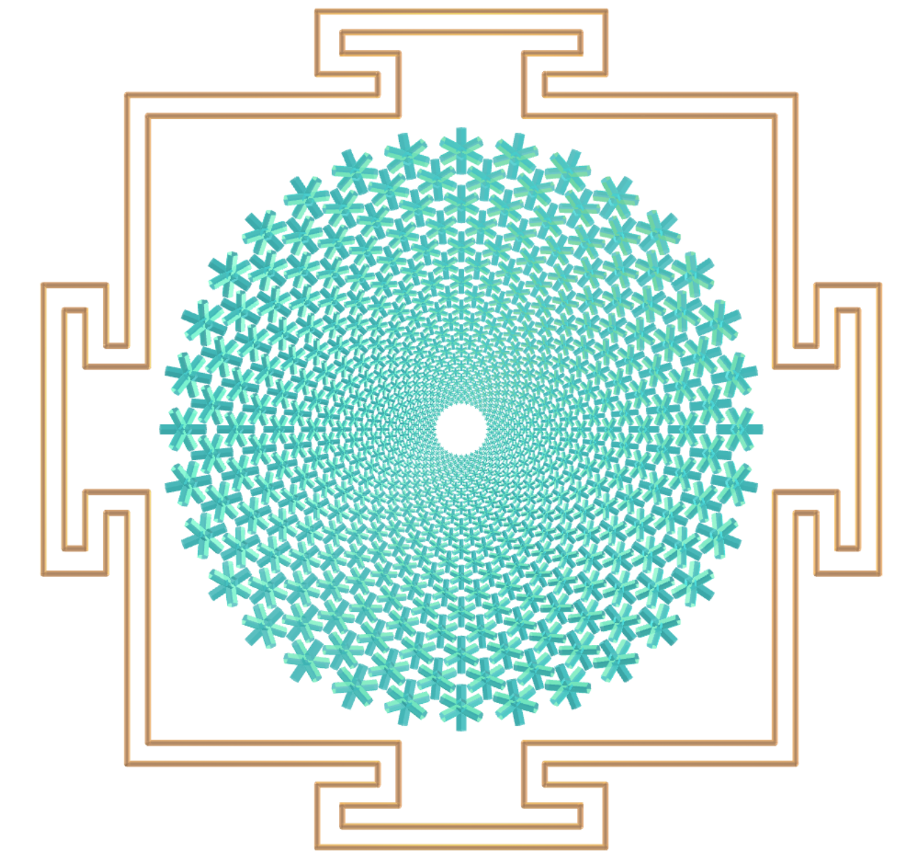 Sahasrara Yantra com hexahemioctacrons