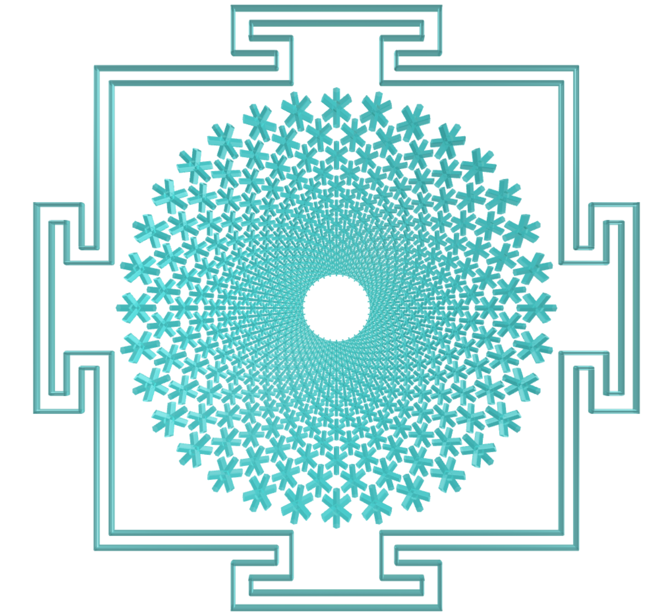 Sahasrara Yantra com hexahemioctacrons