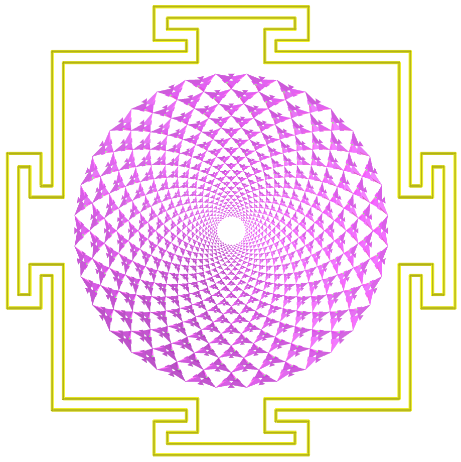 Sahasrara Yantra with Escher solids