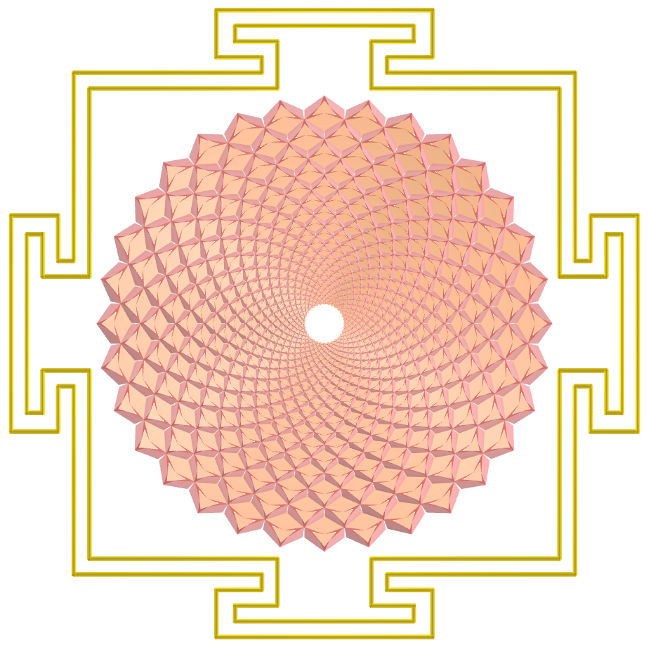 Sahasrara Yantra with regular tetragonal toroids