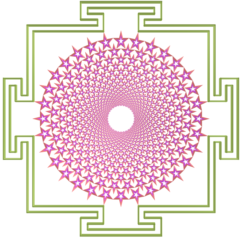 Sahasrara Yantra with regular tetragonal stellated toroids