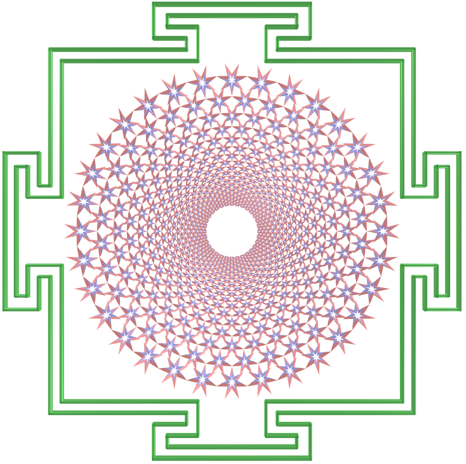 Sahasrara Yantra with regular tetragonal stellated toroids