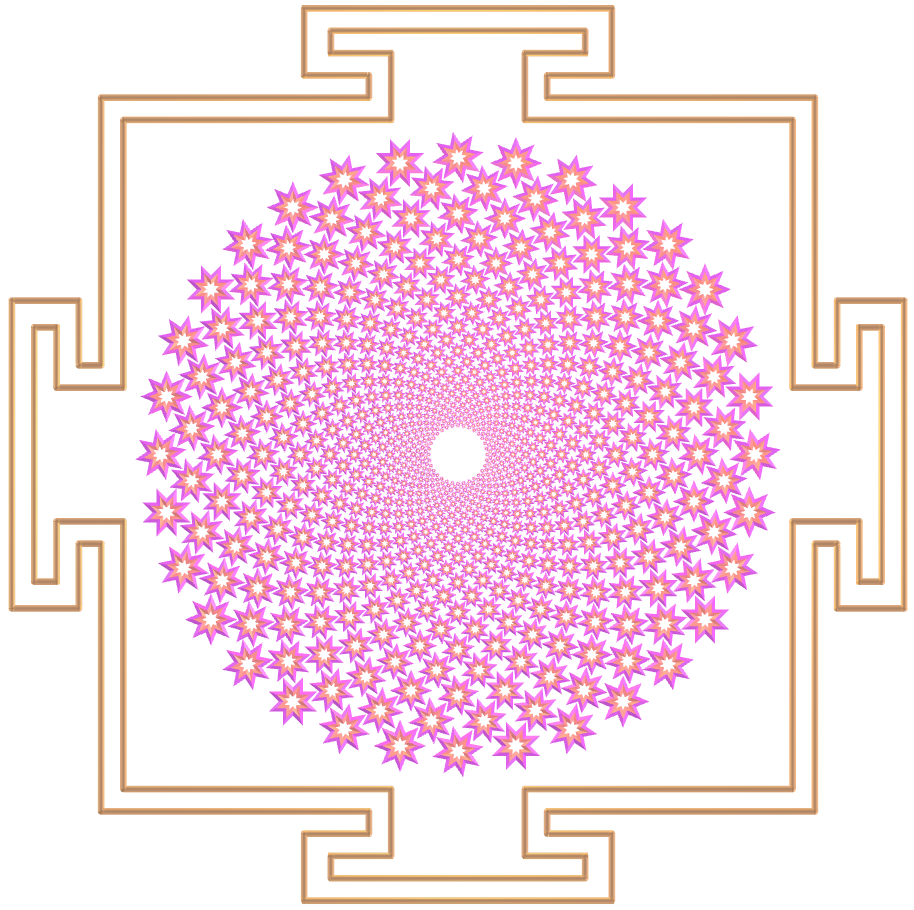 Sahasrara Yantra with regular tetragonal stellated toroids