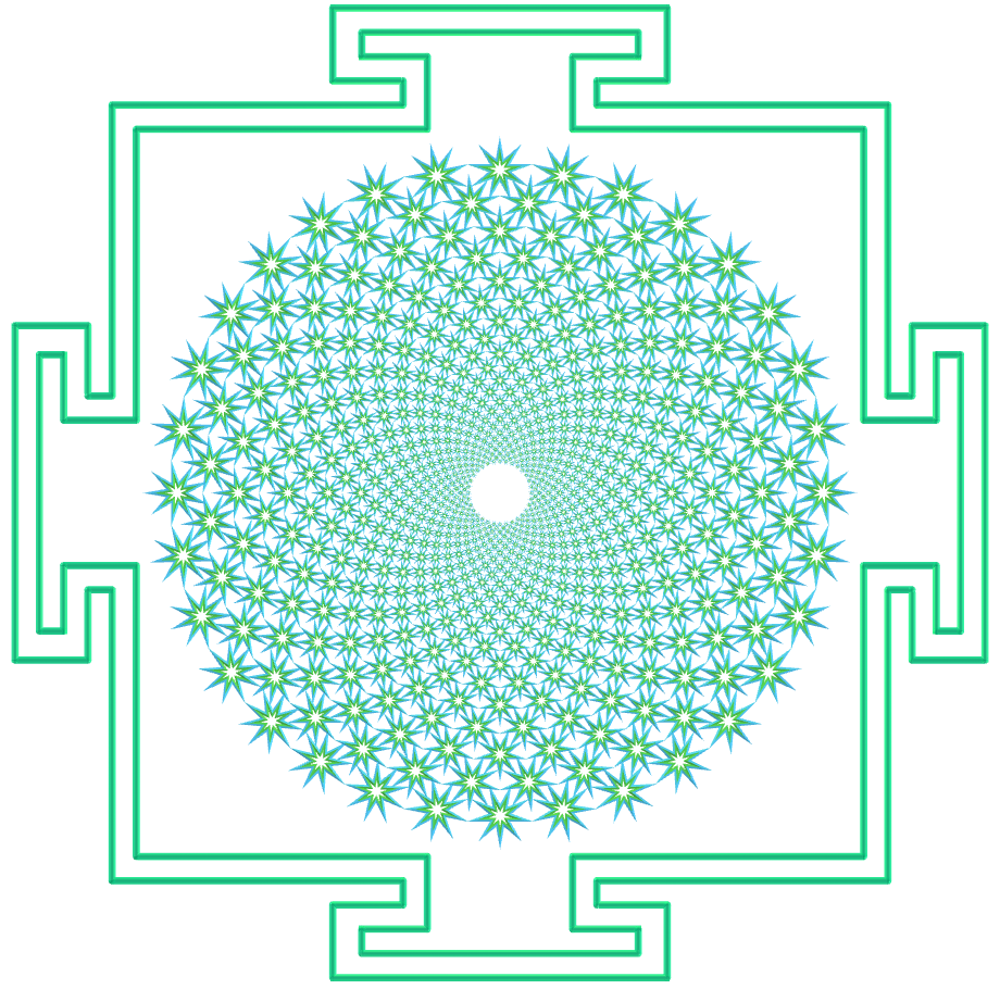 Sahasrara Yantra with regular tetragonal stellated toroids