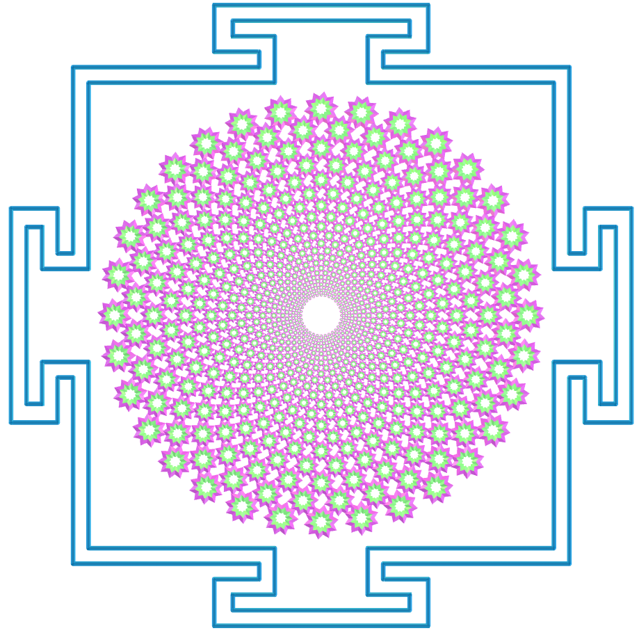 Sahasrara Yantra with regular tetragonal stellated toroids
