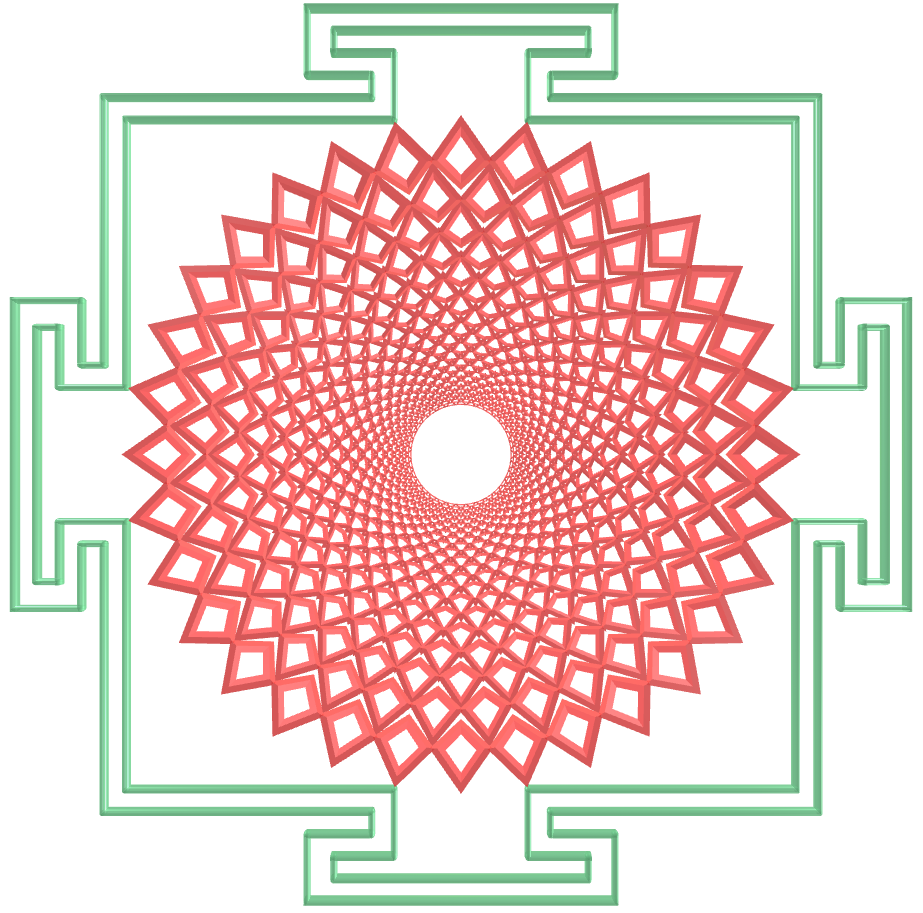 Sahasrara Yantra with great truncated icosahedrons