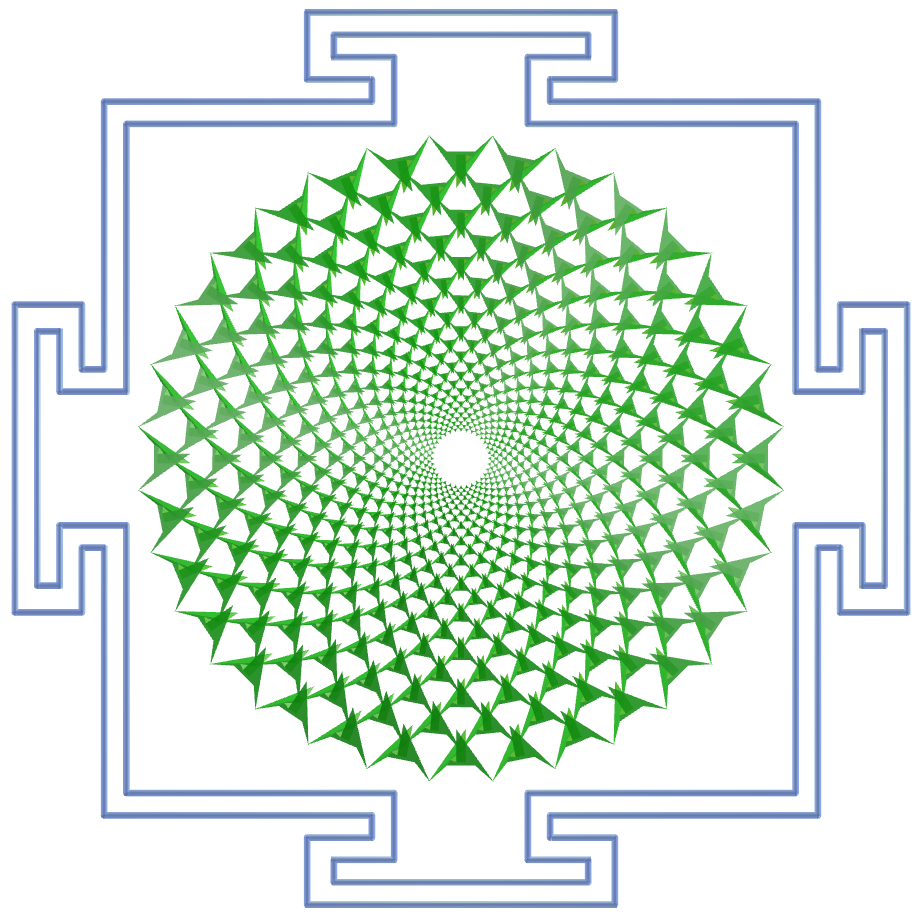 Sahasrara Yantra with great icosahedrons
