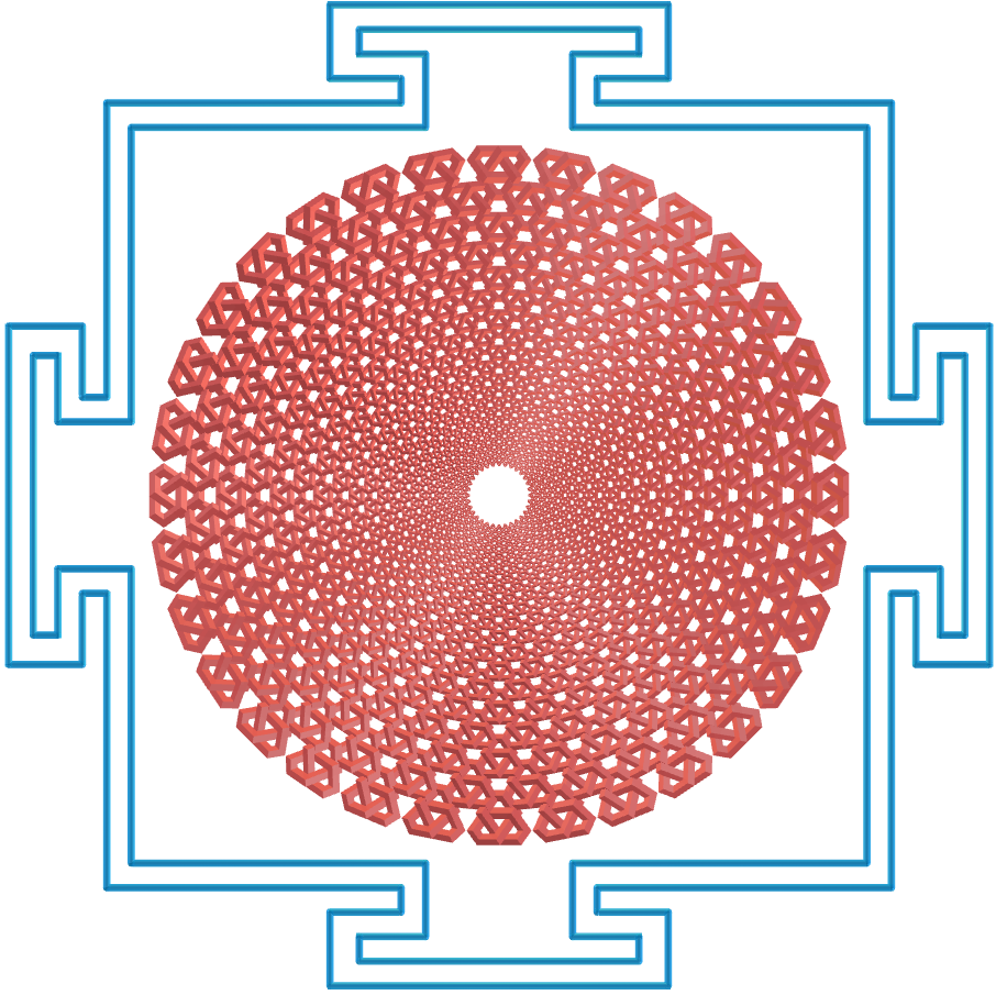 Sahasrara Yantra with hexagonal toroids