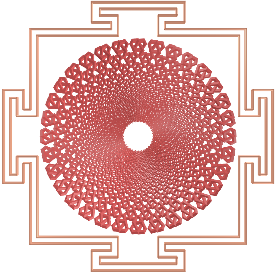 Sahasrara Yantra with hexagonal toroids