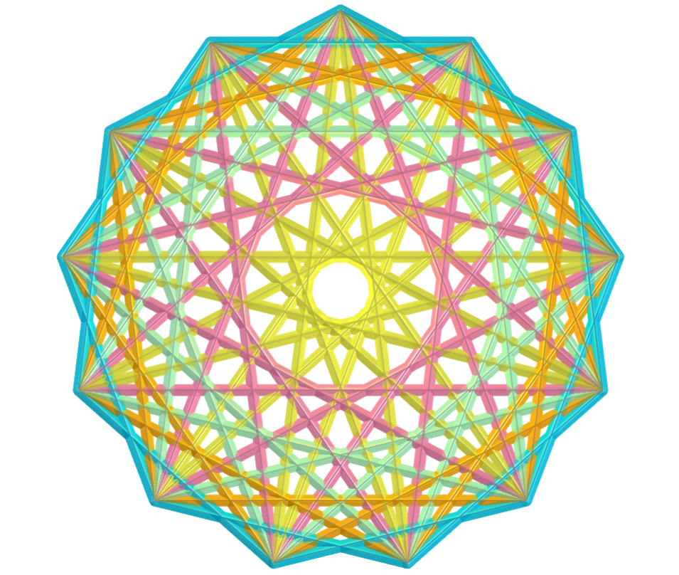 Tridecagram Grid 3D