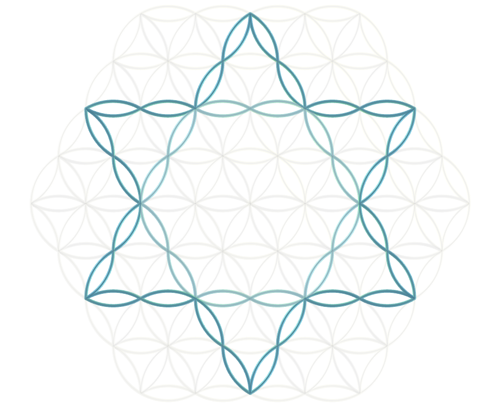 Flower of life with the Hexagram