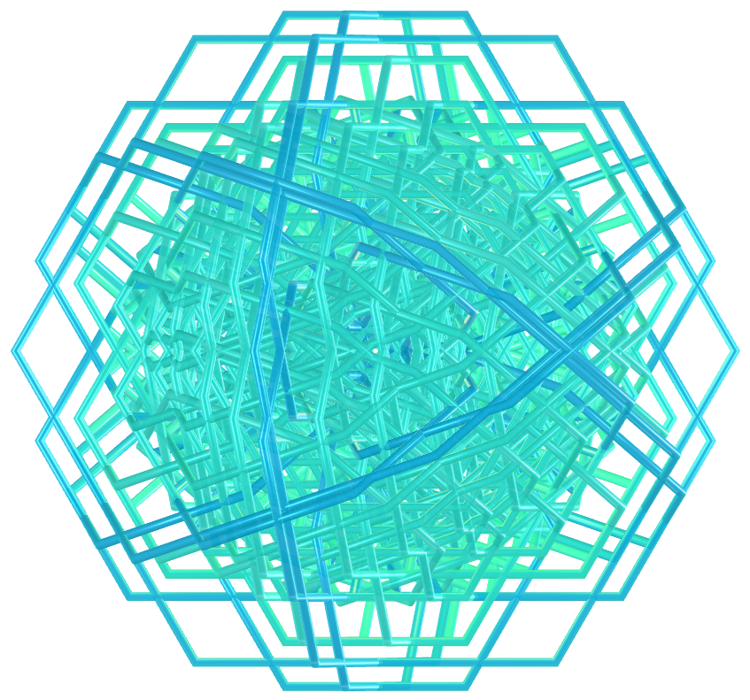 Escada de hexágonos