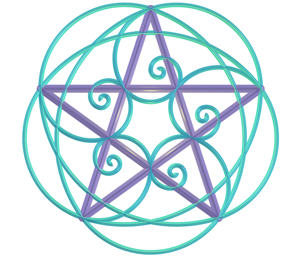 Pentagram and the Golden Spiral