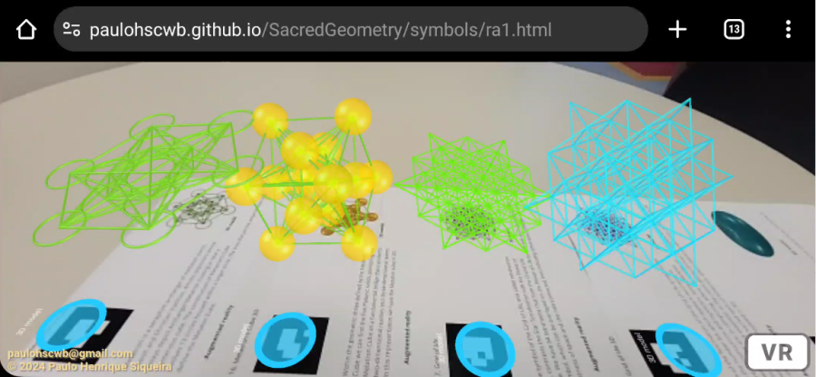 Augmented Reality to Sacred Geometry symbols