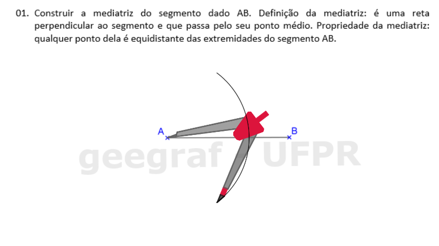 Desenho Geométrico  Material didático com as construções geométricas para  uso em sala de aula