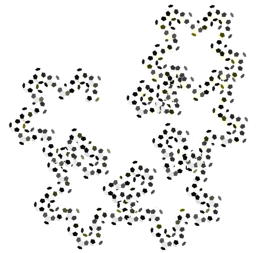 Truncated icosahedron Cat curve fractal