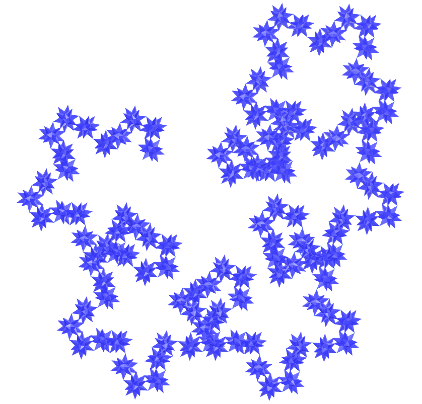 Great stellapentakis dodecahedron Cat curve fractal