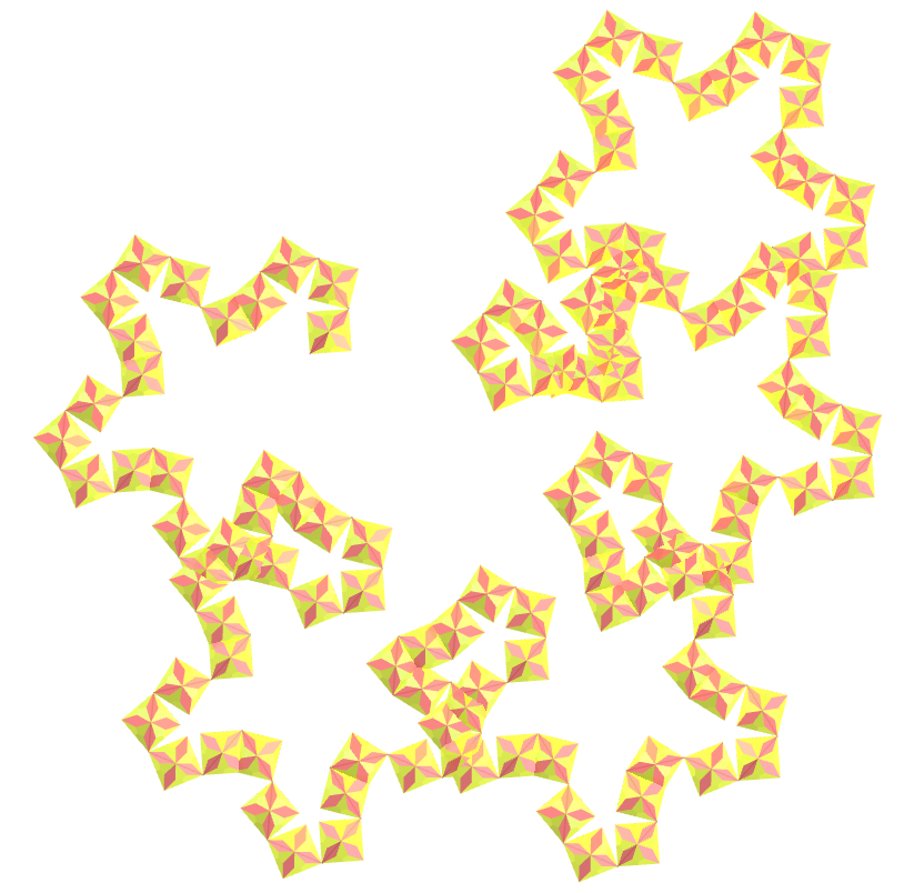 Joined truncated cube Cat curve fractal