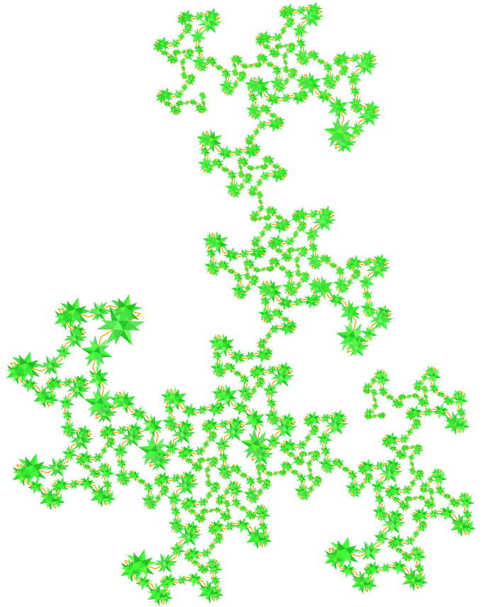 Great stellated dodecahedron dragon of Eve fractal