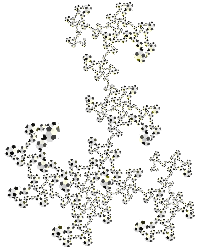 Truncated icosahedron dragon of Eve fractal