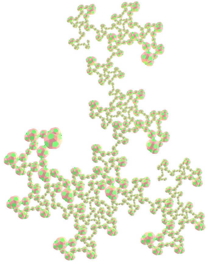 Snub dodecahedron dragon of Eve fractal